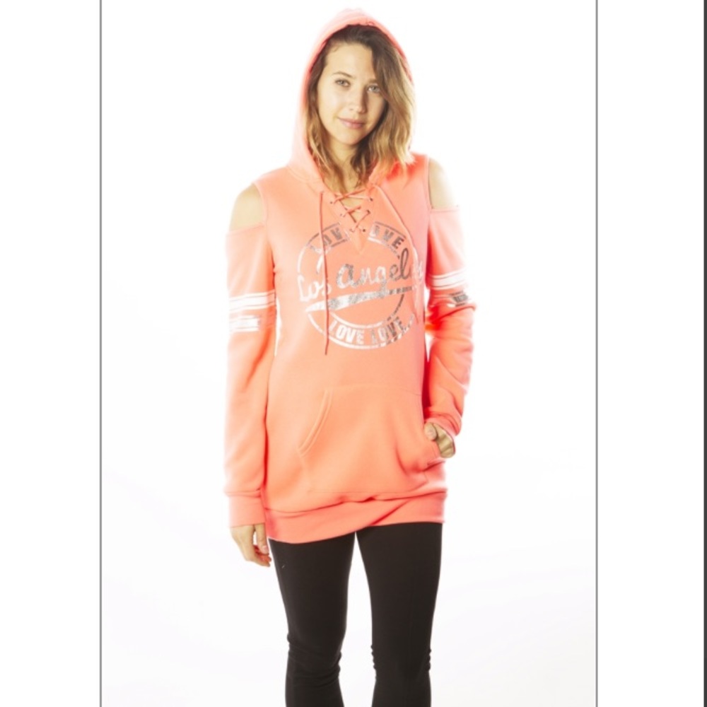 HOST PICK 💕 LAST CALL‼️ DONATING TO FIRE VICTIMS‼️ HOODED SWEATSHIRT Womens M L - Picture 2 of 12